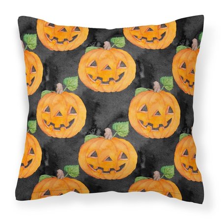 JENSENDISTRIBUTIONSERVICES Watecolor Halloween Jack-O-Lantern Fabric Decorative Pillow, 14 x 14 in. MI2551116